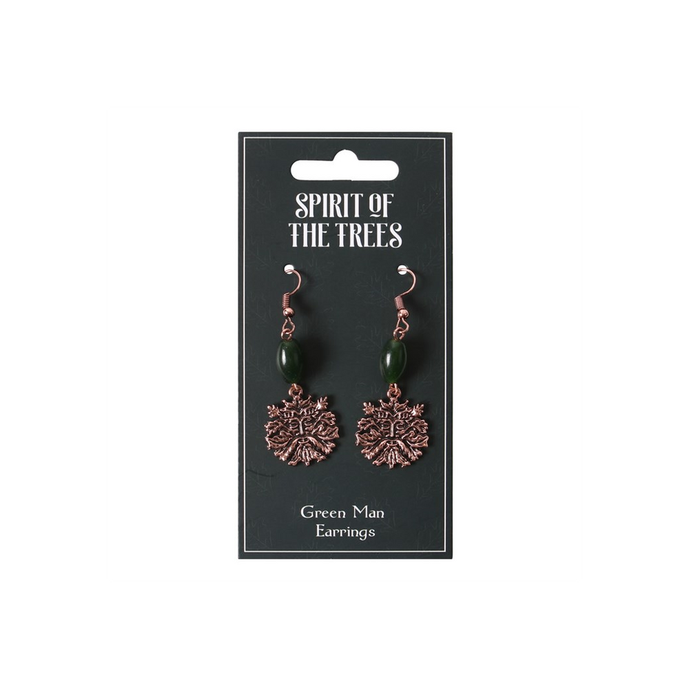 Eleanoras Green Man Earrings JEWELLERY