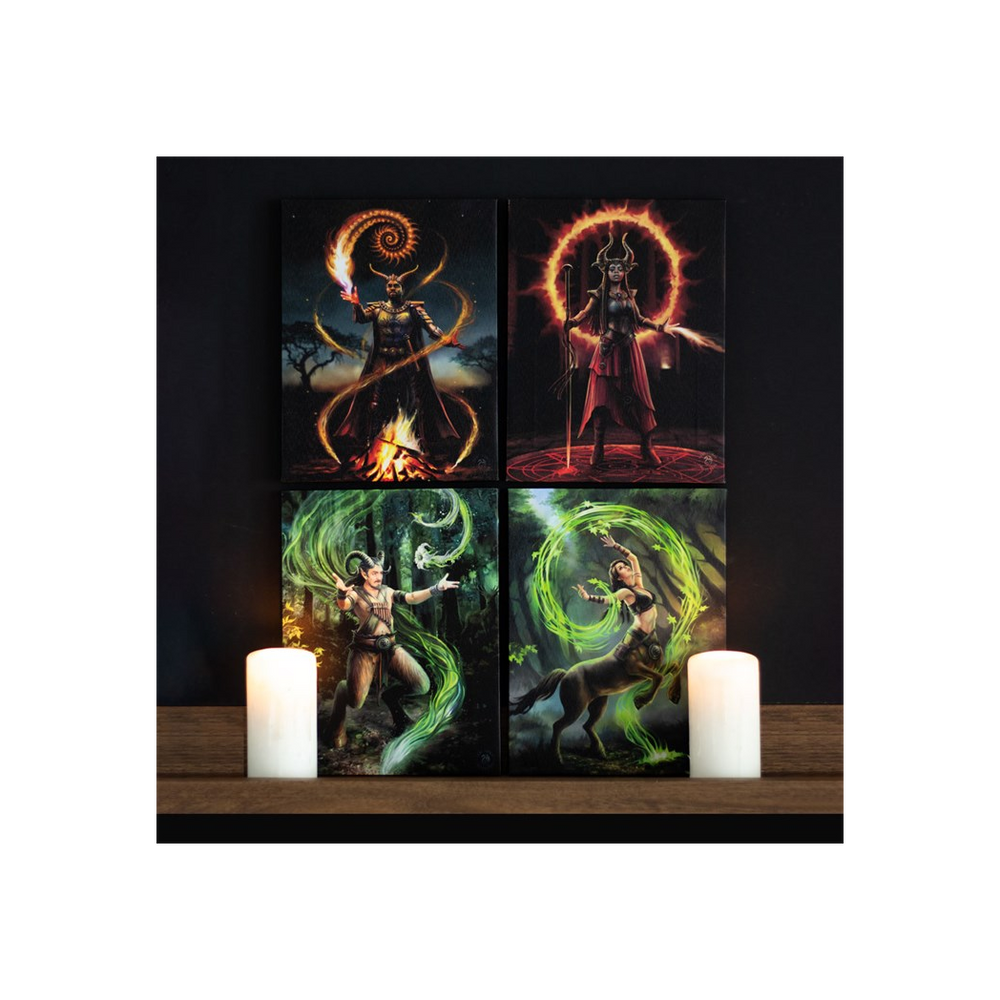 Eleanoras EARTH ELEMENT SORCERESS CANVAS PLAQUE BY ANNE STOKES Canvases