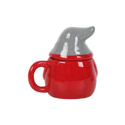 RED & GREY GONK LIDDED MUG