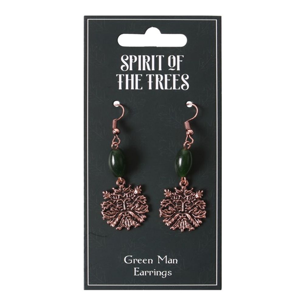 Eleanoras Green Man Earrings JEWELLERY