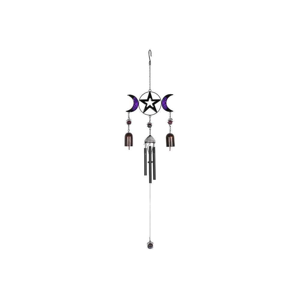 Eleanoras Triple Moon Windchime with Bells Windchimes