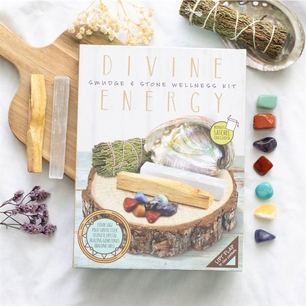 Eleanoras Divine Energy Smudge & Stone Wellness Kit 