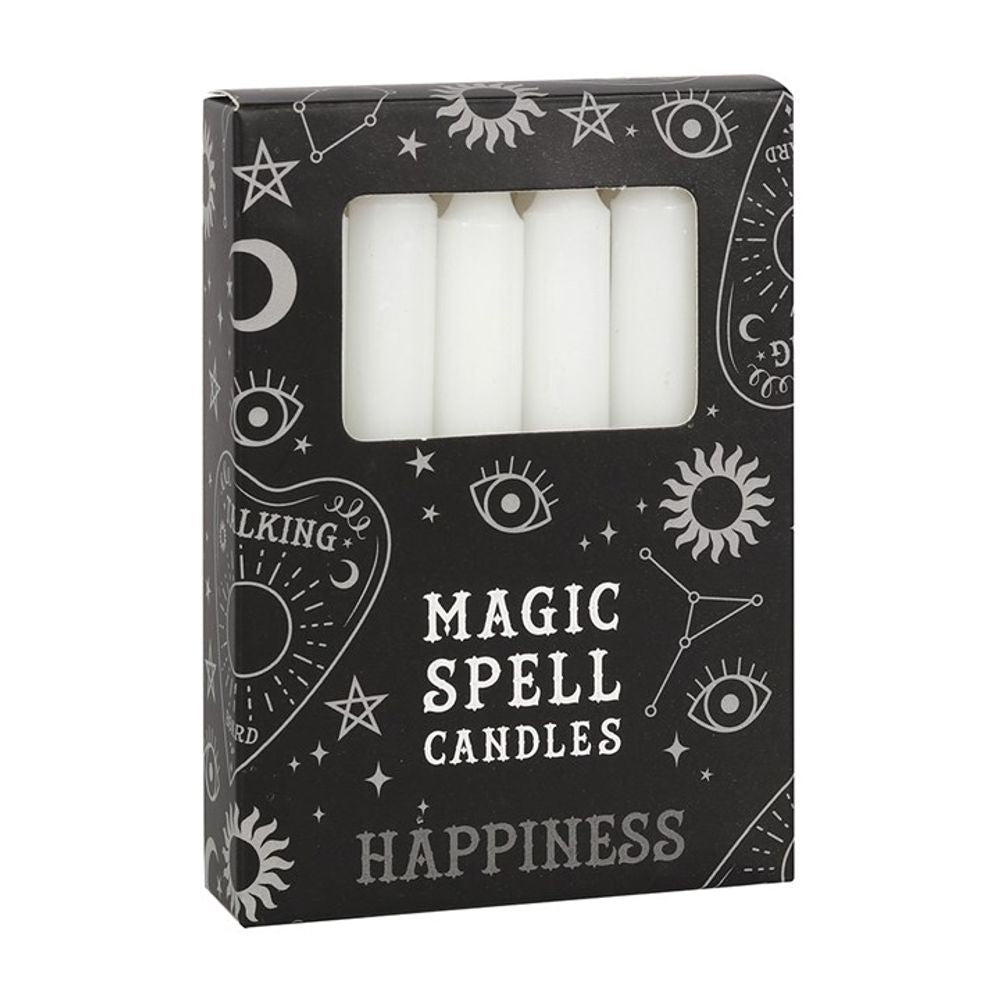 Eleanoras Set of 12 White 'Happiness' Spell Candles Spell Candles