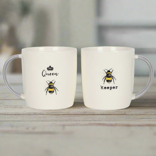 QUEEN BEE AND BEE KEEPER MUG SET MUGS from Eleanoras