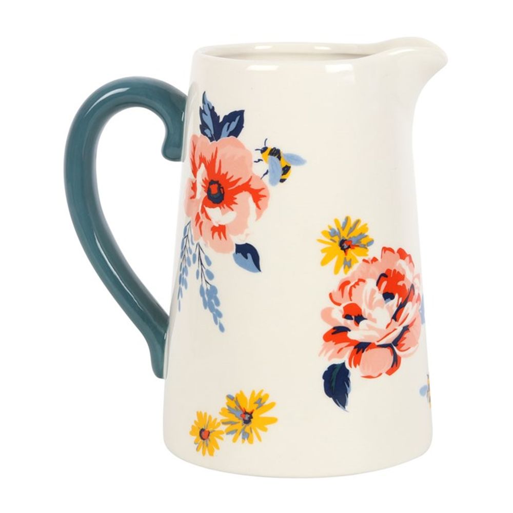 Eleanoras BEE-UTIFUL FLORAL CERAMIC FLOWER JUG Plant Pots