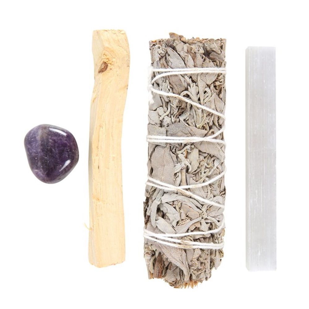 Eleanoras Smudge Kit With Amethyst Crystal Smudge Sticks