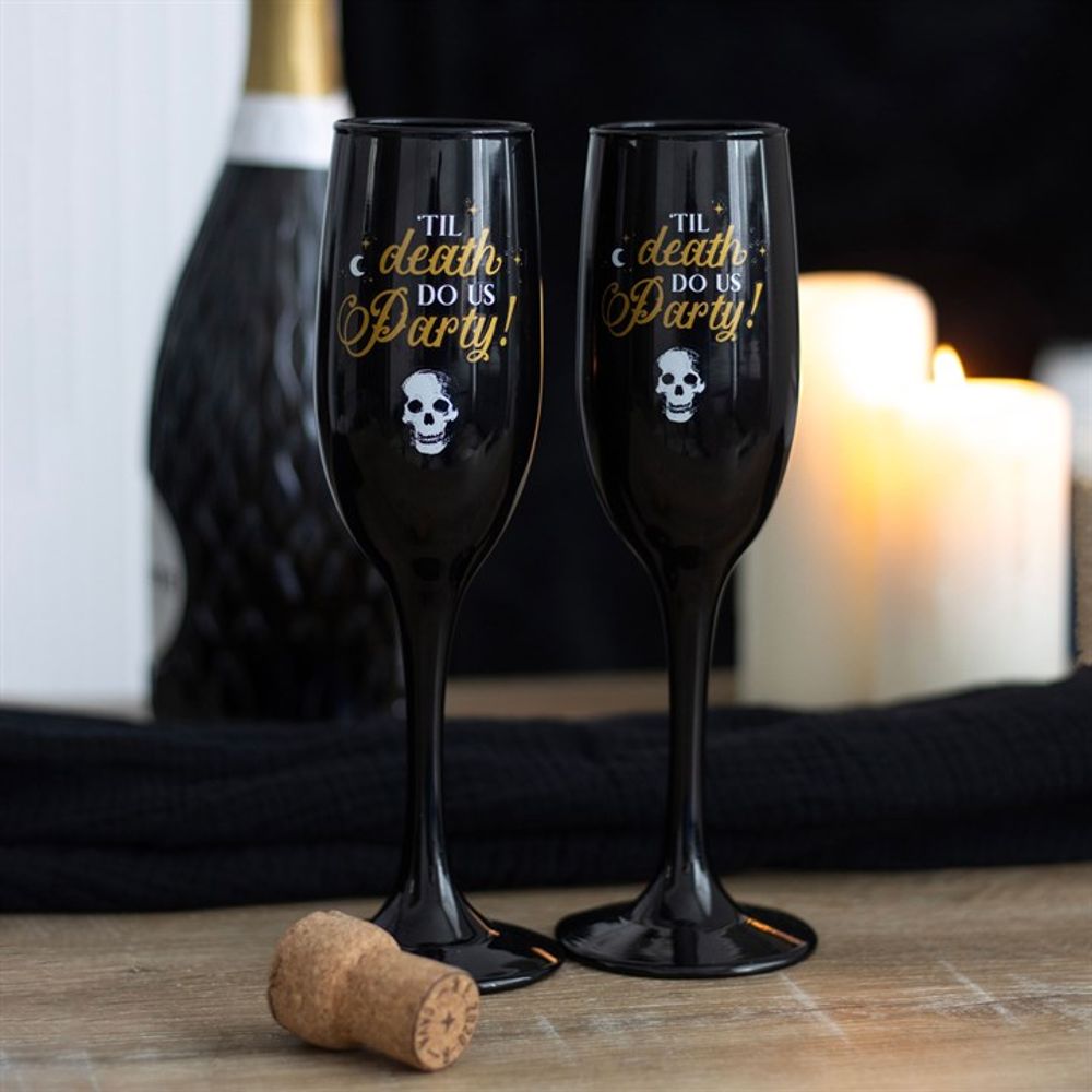 Eleanoras Til Death Do Us Party Champagne Flute Set Drinkware