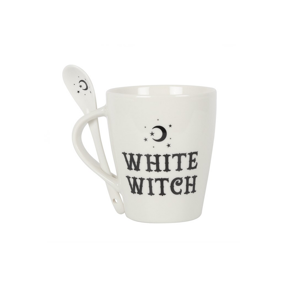 Eleanoras WHITE WITCH MUG & SPOON SET Mugs