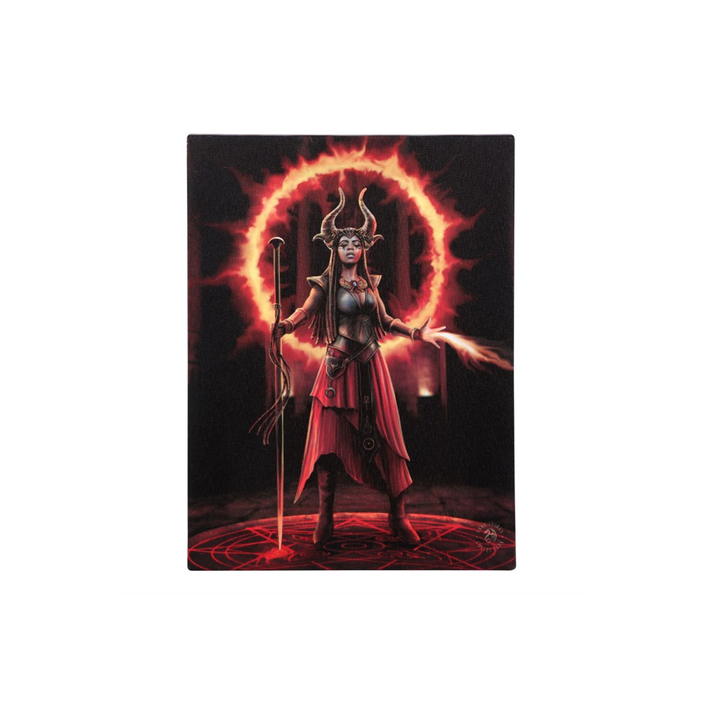 Eleanoras FIRE ELEMENT SORCERESS CANVAS PLAQUE BY ANNE STOKES Canvases