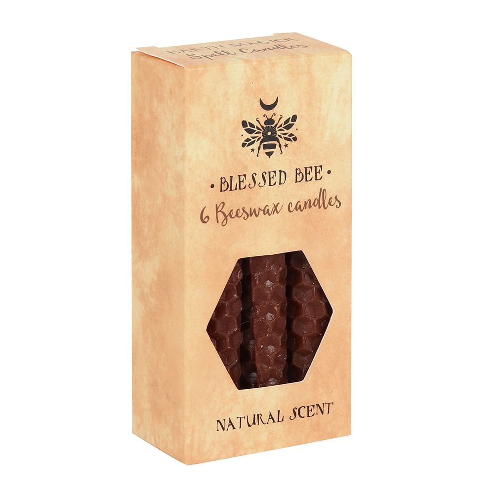 Eleanoras Set Of 6 Brown Beeswax Spell Candles Spell Candles