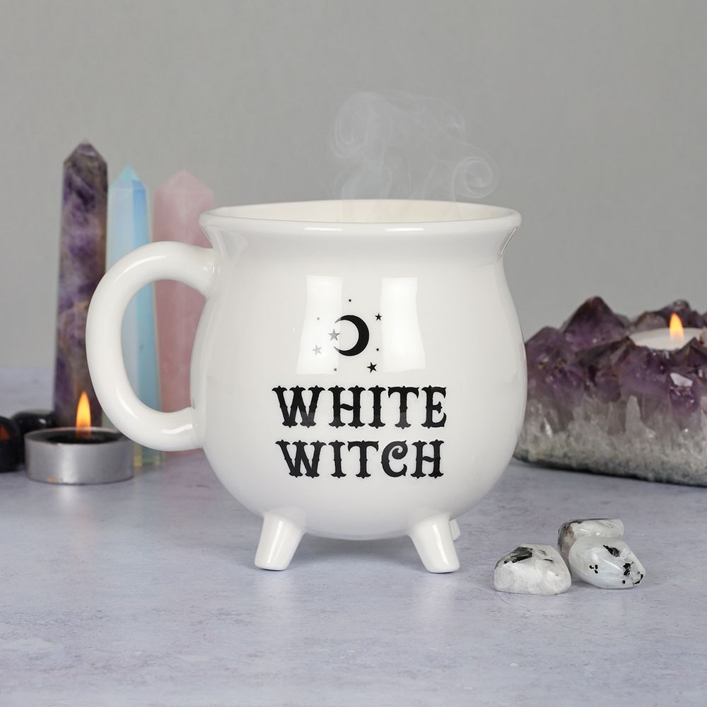 Eleanoras White Witch Cauldron Mug Mugs