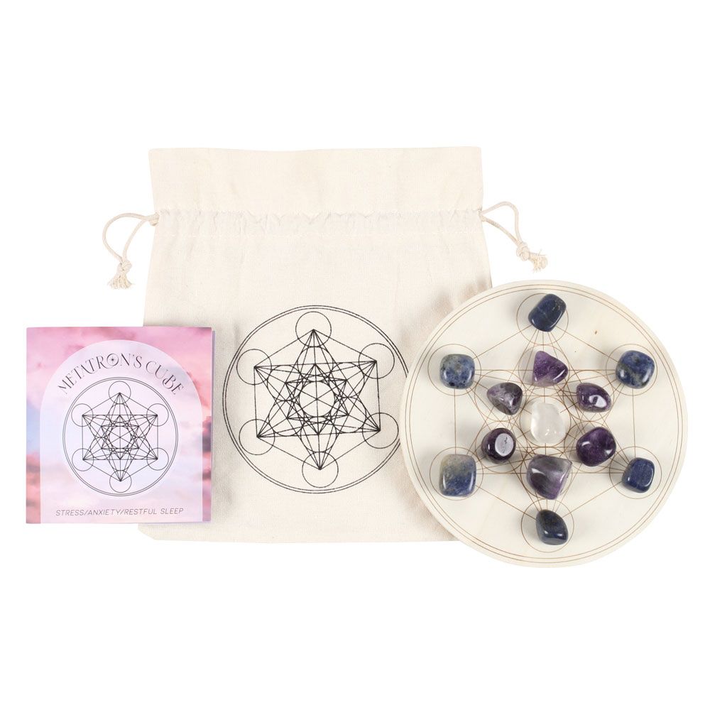 Eleanoras METATRON'S CUBE CRYSTAL GRID SET CRYSTALS