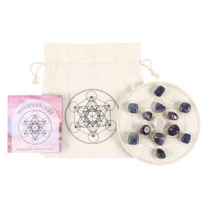 Eleanoras METATRON'S CUBE CRYSTAL GRID SET CRYSTALS