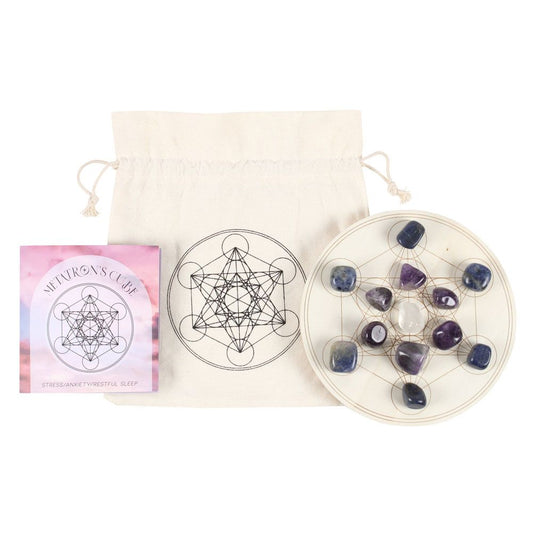 METATRON'S CUBE CRYSTAL GRID SET CRYSTALS from Eleanoras