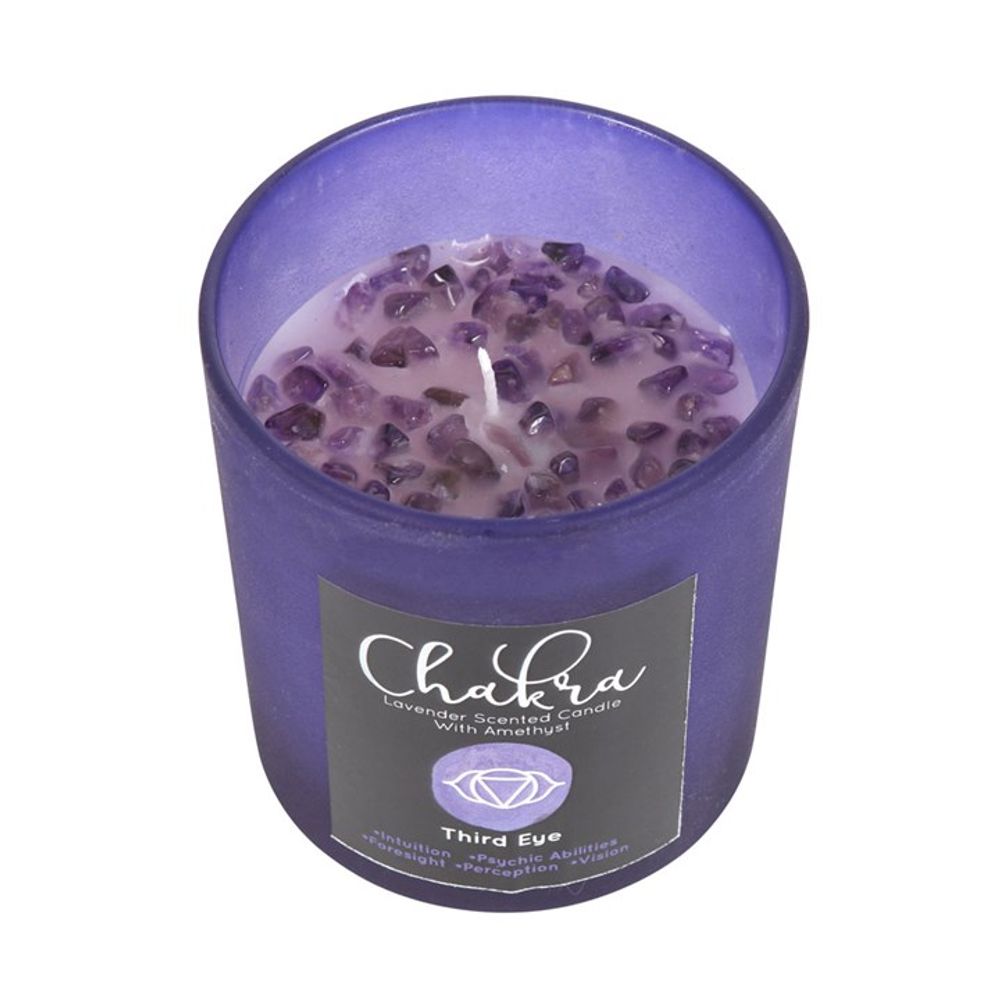 Eleanoras Third Eye Chakra Lavender Crystal Chip Candle Candles
