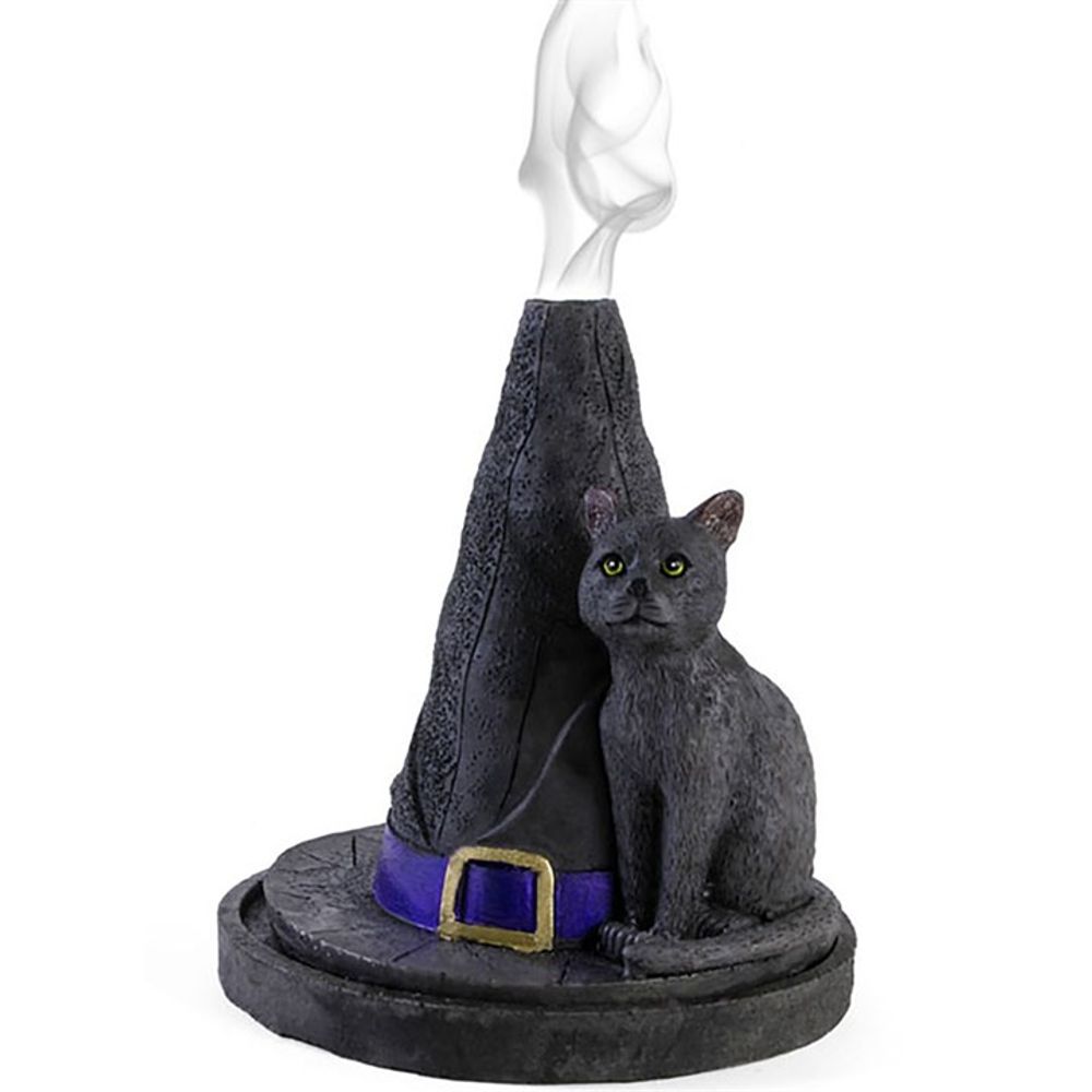 Eleanoras Witch Hat Cat Incense Cone Holder Incense Holders