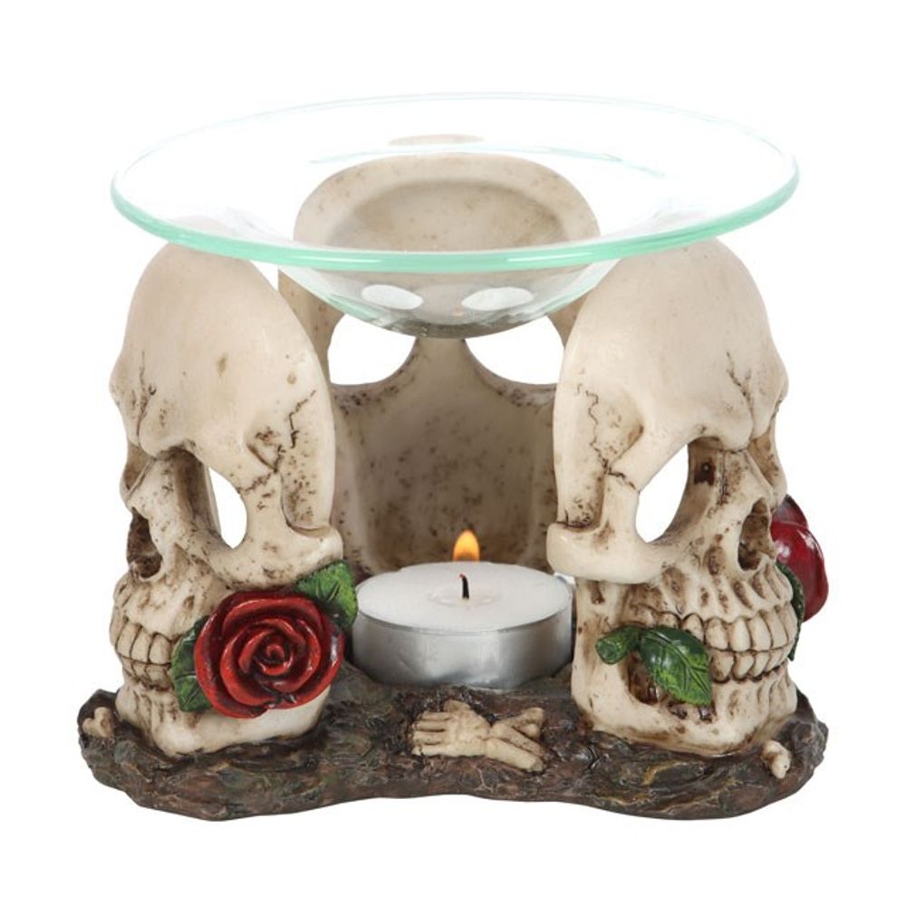 SKULL ROSE OIL BURNER