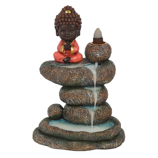 Eleanoras Red Buddha and Rock Pond Backflow Incense Burner Backflow Burners