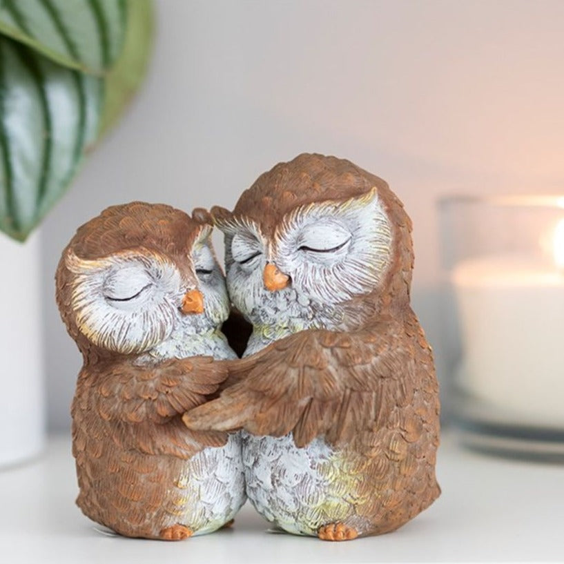Eleanoras BIRDS OF A FEATHER OWL COUPLE ORNAMENT Figurines & Sculptures