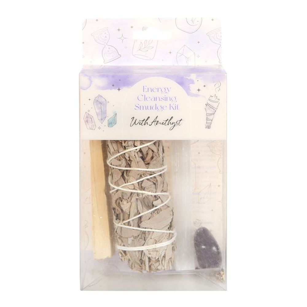 Eleanoras SMUDGE KIT WITH AMETHYST CRYSTAL SMUDGE STICKS & BOWLS