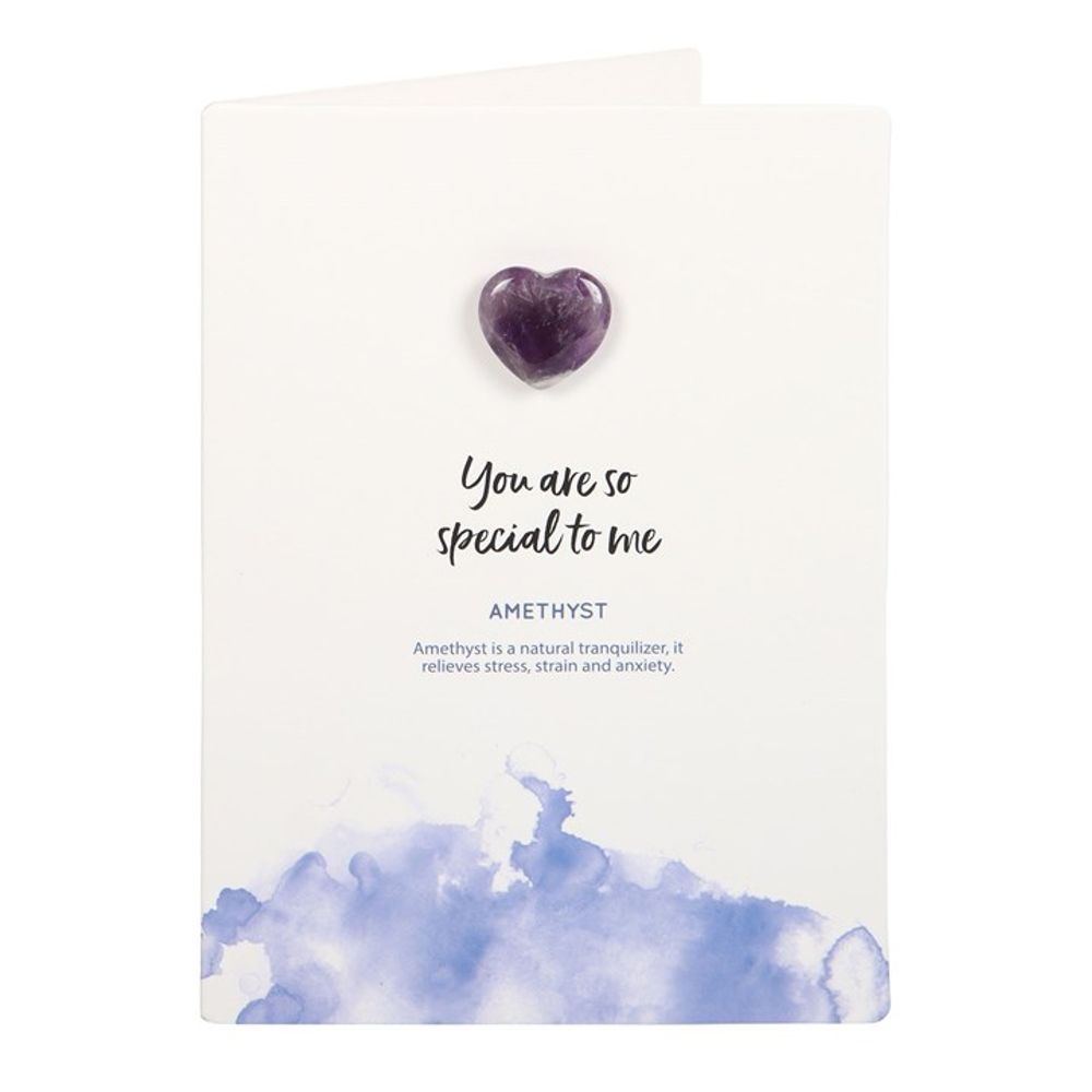 Eleanoras Special To Me Amethyst Crystal Heart Greeting Card 