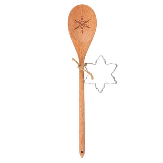 Eleanoras SNOWFLAKE WOODEN SPOON BAKING SET BAKING UTENSILS