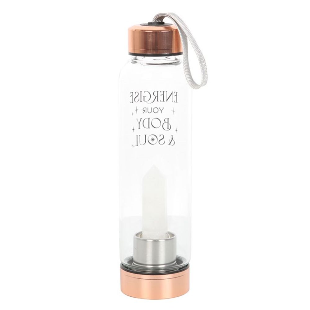 Eleanoras CLEAR QUARTZ BODY & SOUL GLASS WATER BOTTLE WATER BOTTLES