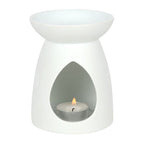Eleanoras Buddha Face White Ceramic Oil Burner Oil Burners