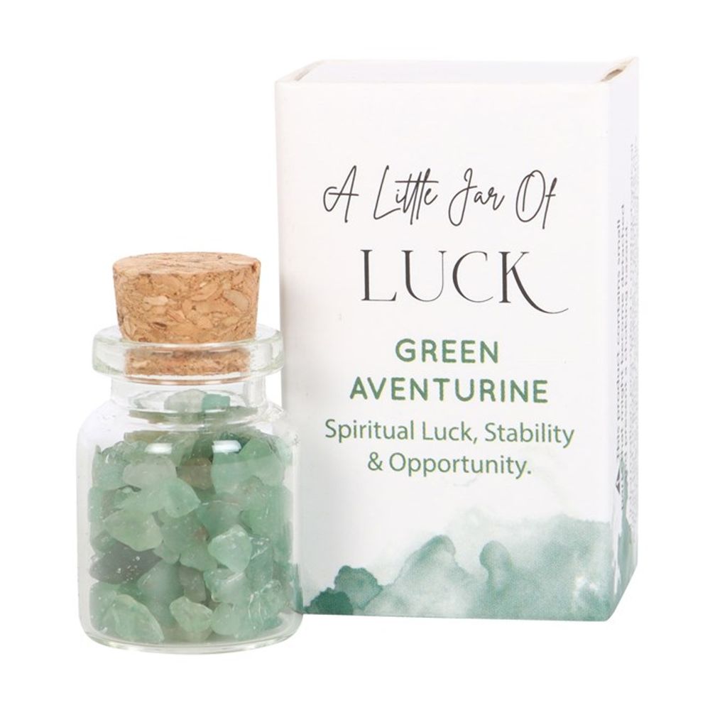 JAR OF LUCK ADVENTURINE CRYSTAL IN A MATCHBOX