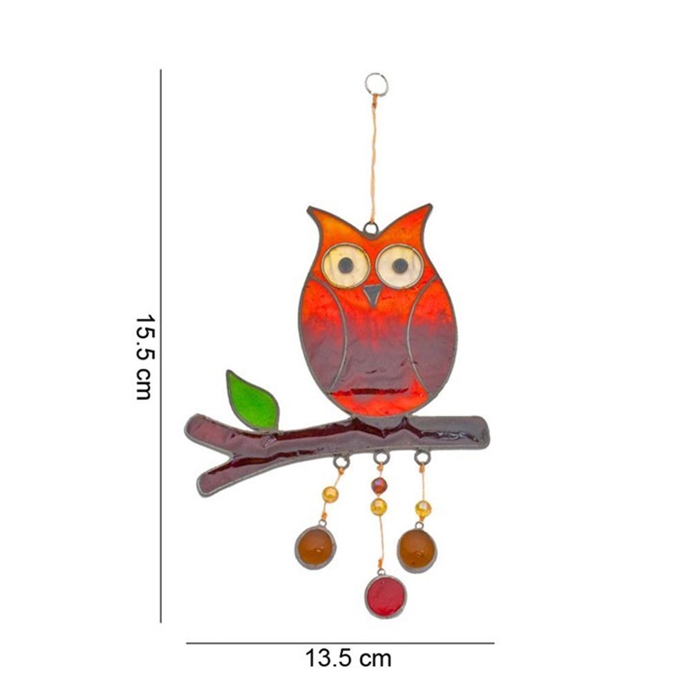 Eleanoras Owl On A Branch Suncatcher 