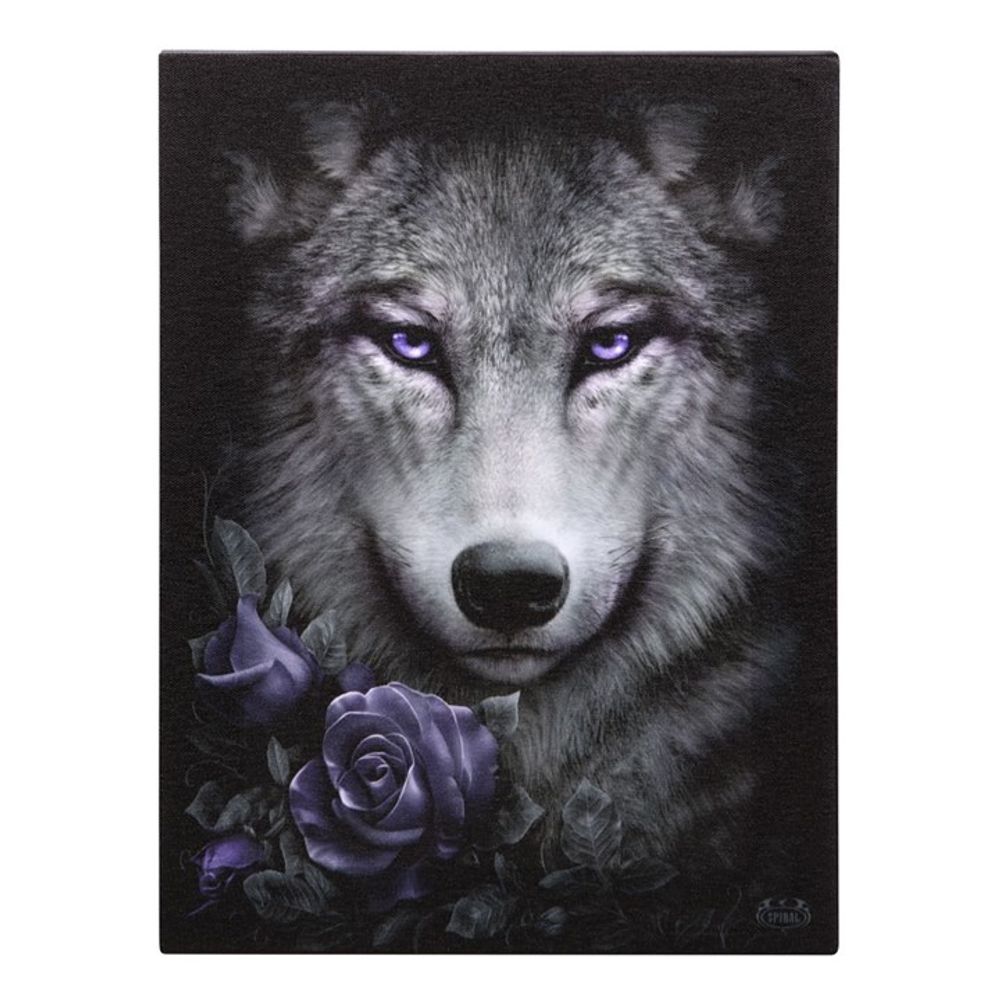 Eleanoras Wolf Roses Canvas Plaque by Spiral Direct 