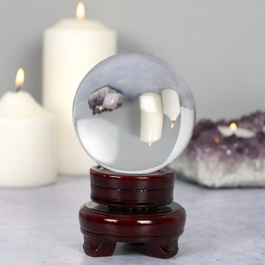 Eleanoras CRYSTAL BALL WITH STAND 8cm 