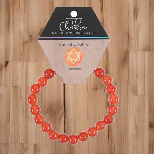 Eleanoras Sacral Chakra Carnelian Gemstone Bracelet JEWELLERY