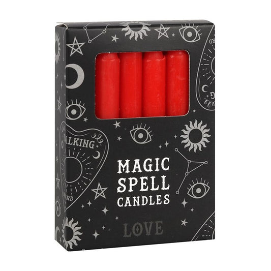 SET OF 12 RED LOVE SPELL CANDLES SPELL CANDLES from Eleanoras