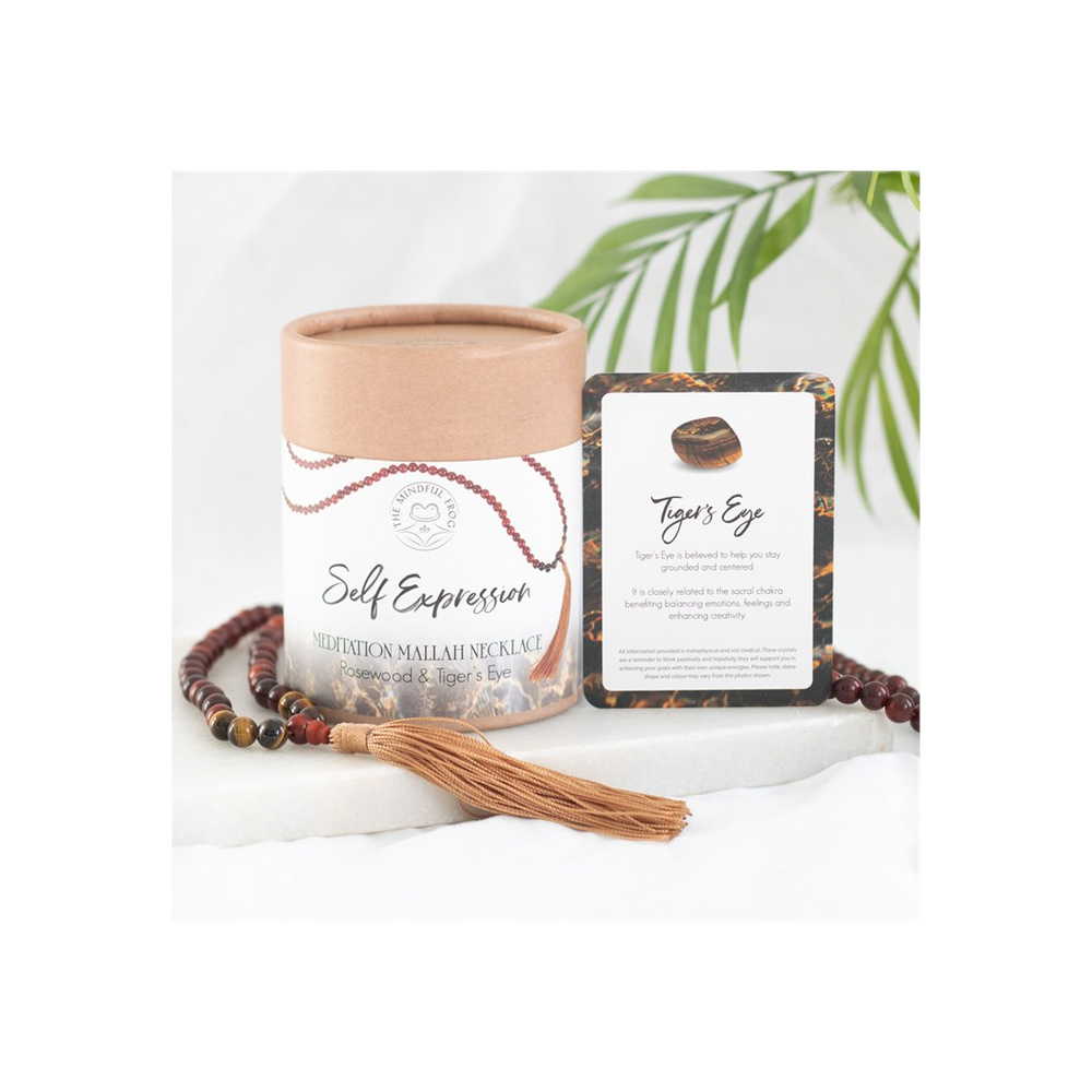 Eleanoras Self Expression Rosewood & Tiger's Eye Mallah Necklace 