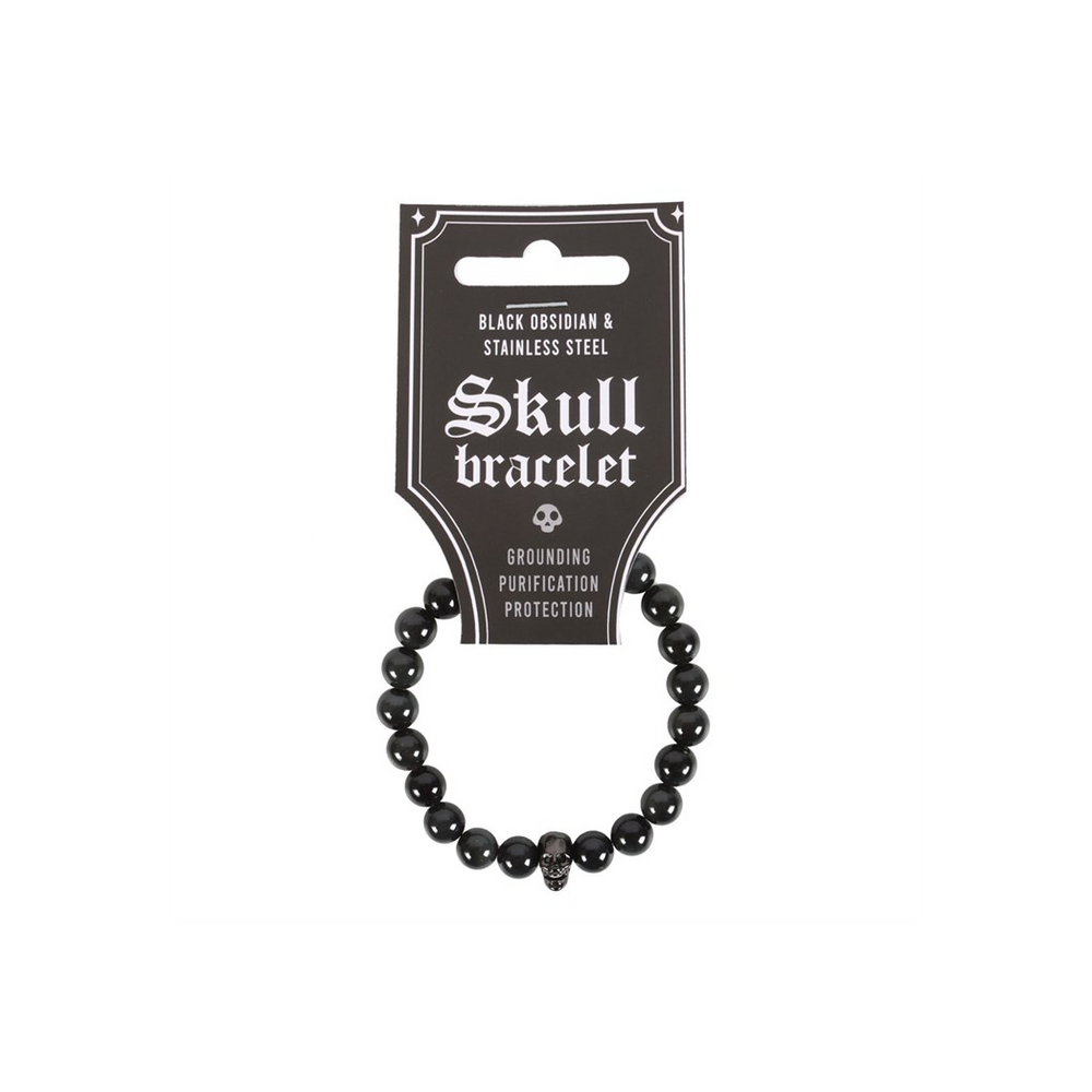 Eleanoras Black Obsidian Skull Bracelet Jewellery