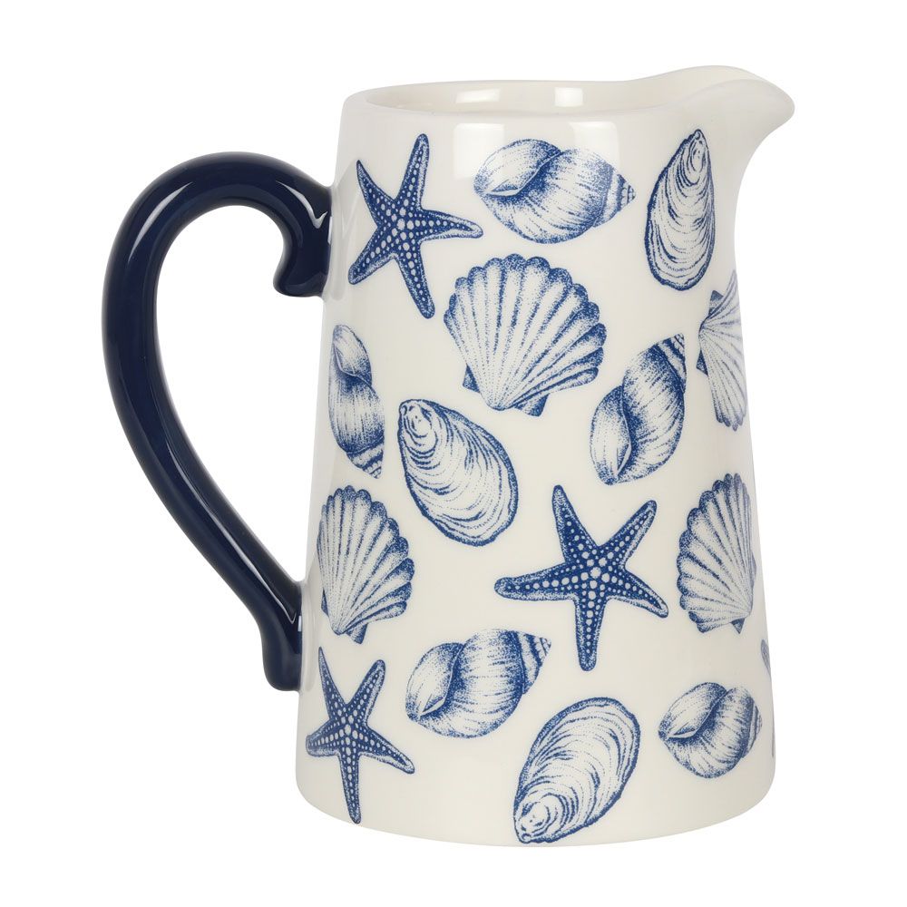 Eleanoras Seashell Ceramic Flower Jug Vases