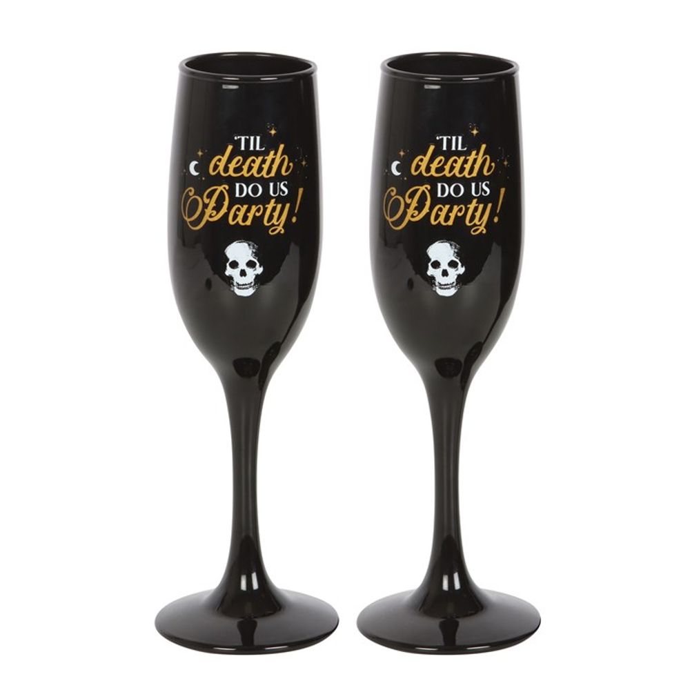 Eleanoras Til Death Do Us Party Champagne Flute Set Drinkware
