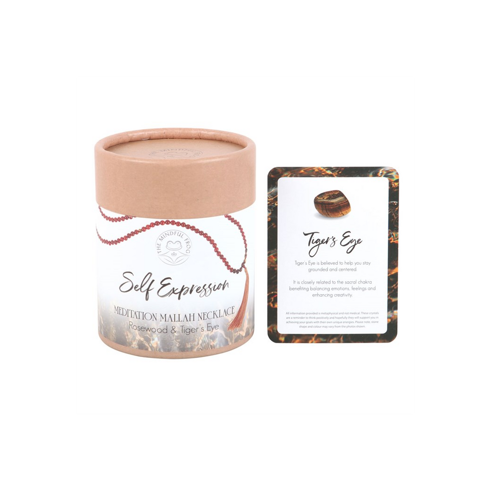 Eleanoras Self Expression Rosewood & Tiger's Eye Mallah Necklace 