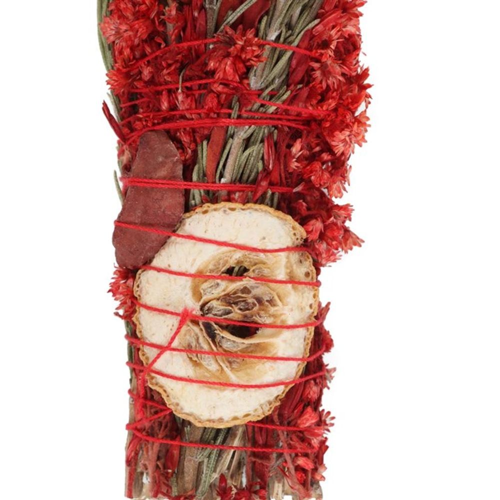 Eleanoras Rosemary, Sage & Red Jasper Ritual Wand Smudge Stick 6in Smudge Sticks