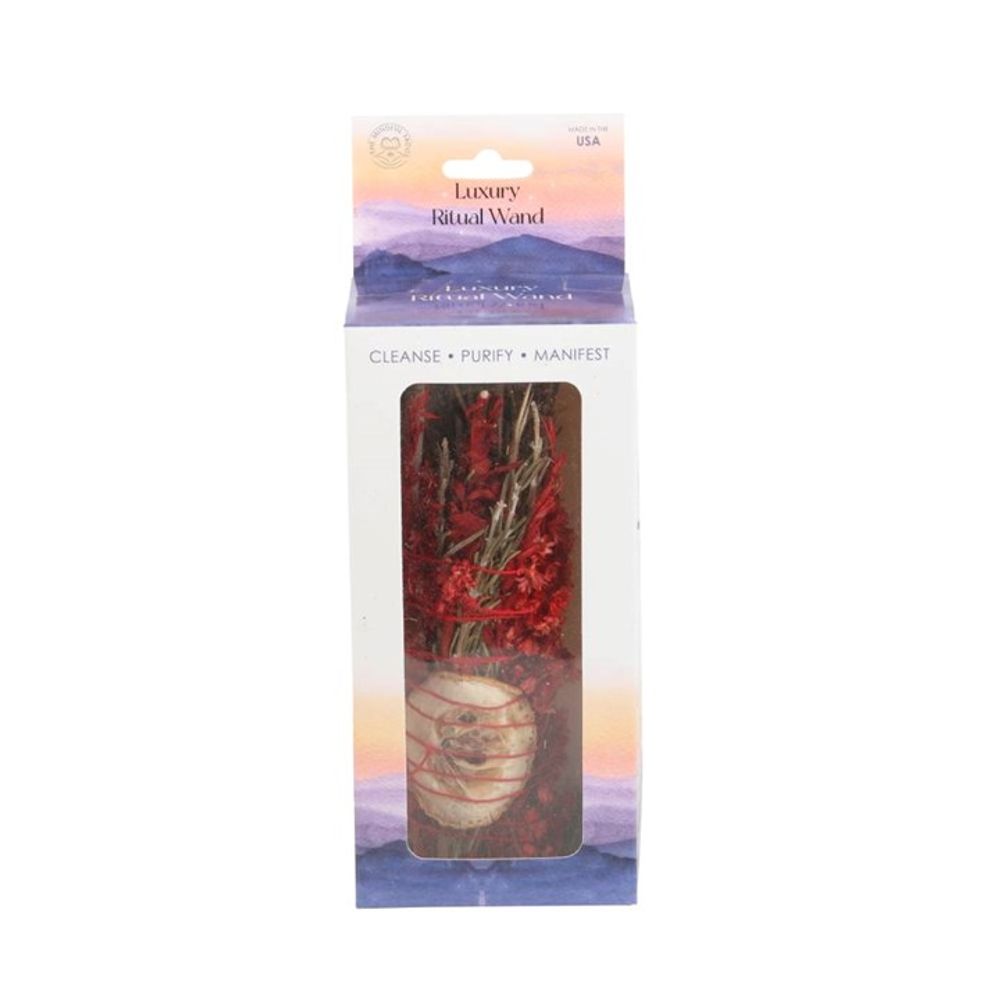 Eleanoras Rosemary, Sage & Red Jasper Ritual Wand Smudge Stick 6in Smudge Sticks