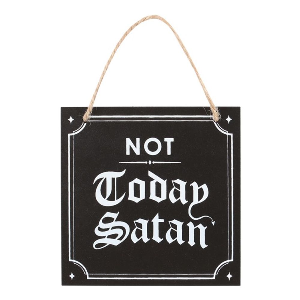 Eleanoras Not Today Satan Hanging Sign Signs & Plaques