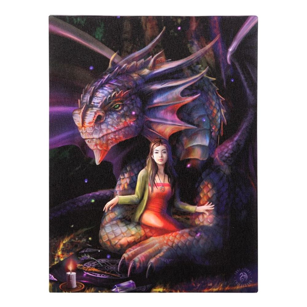 SPIRIT DRAGON CANVAS PLAQUE BY ANNE STOKES