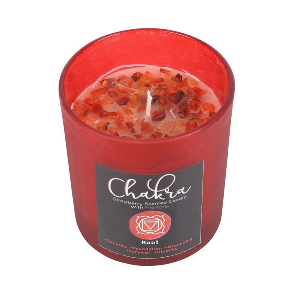 ROOT CHAKRA STRAWBERRY CHIP CANDLE