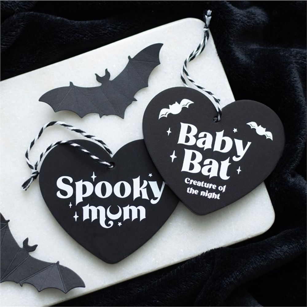 Eleanoras BABY BAT HANGING HEART SIGN Signs & Plaques