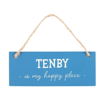 Eleanoras TENBY IS MY HAPPY PLACE HANGING SIGN SIGNS & PLAQUES