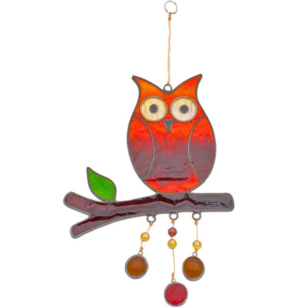 Eleanoras Owl On A Branch Suncatcher 