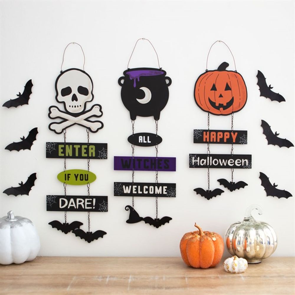 Happy Halloween Pumpkin Chain Sign HANGING SIGNS from Eleanoras
