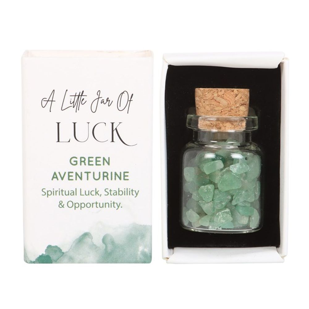 JAR OF LUCK ADVENTURINE CRYSTAL IN A MATCHBOX