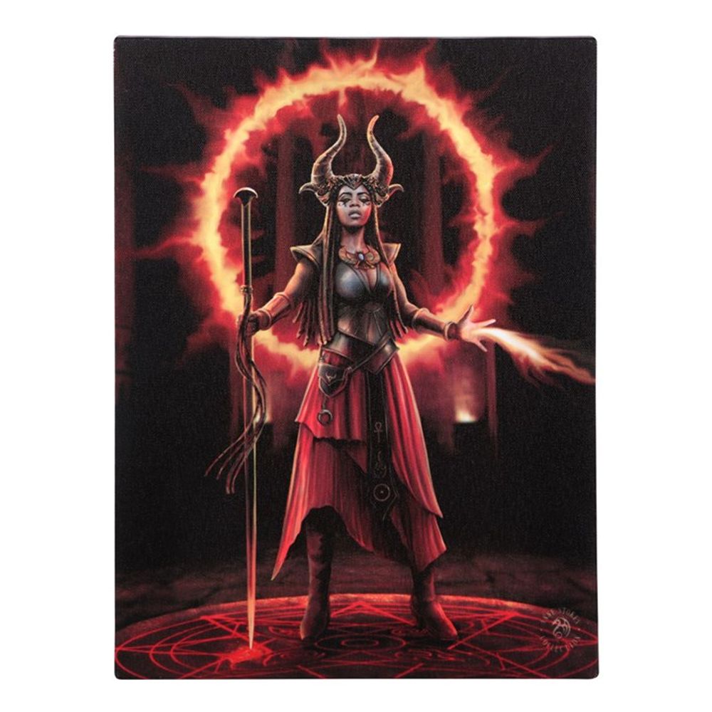 Eleanoras FIRE ELEMENT SORCERESS CANVAS PLAQUE BY ANNE STOKES Canvases
